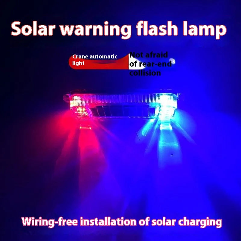 Baic 12V Solar Anti-Rear Collision Light Car Motorcycle Tram Warning Colorful Strobe LED Decorative Light Retrofitting