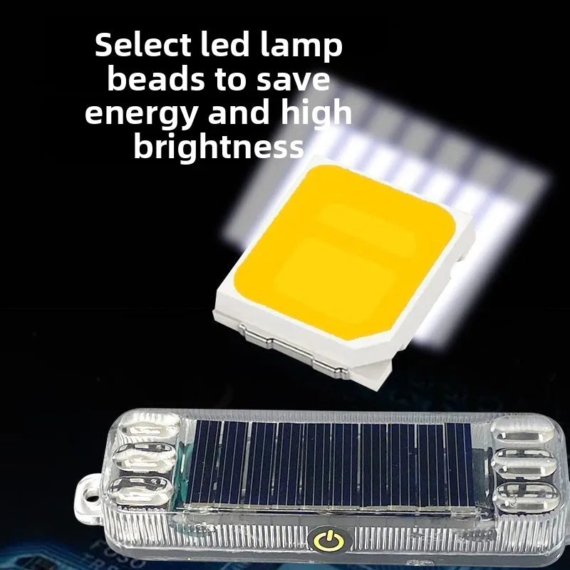 Baic 12V Solar Anti-Rear Collision Light Car Motorcycle Tram Warning Colorful Strobe LED Decorative Light Retrofitting