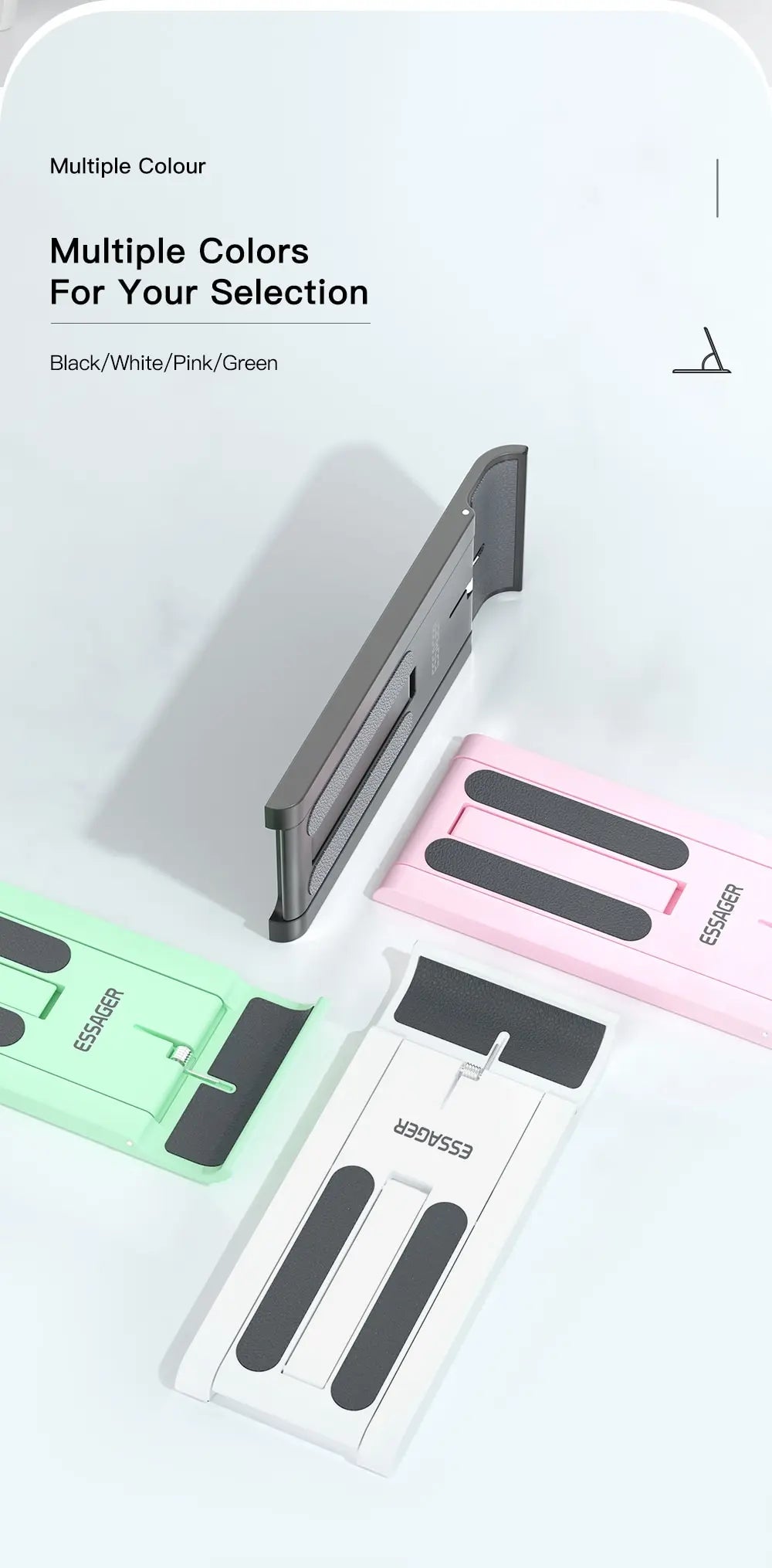 Essager Portable Desktop Holder Foldable Mini Moblie Phone Stand For iPhone 13 Pro Max iPad Xiaomi Desk Bracket Portable Stand