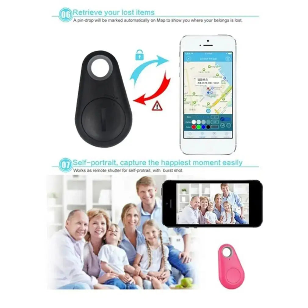 1-5pcs Wireless Mini GPS Tracker Anti-lost Alarm Key Child Bag Wallet Finder Bluetooth APP Locator Smart Tag For Ios And Android