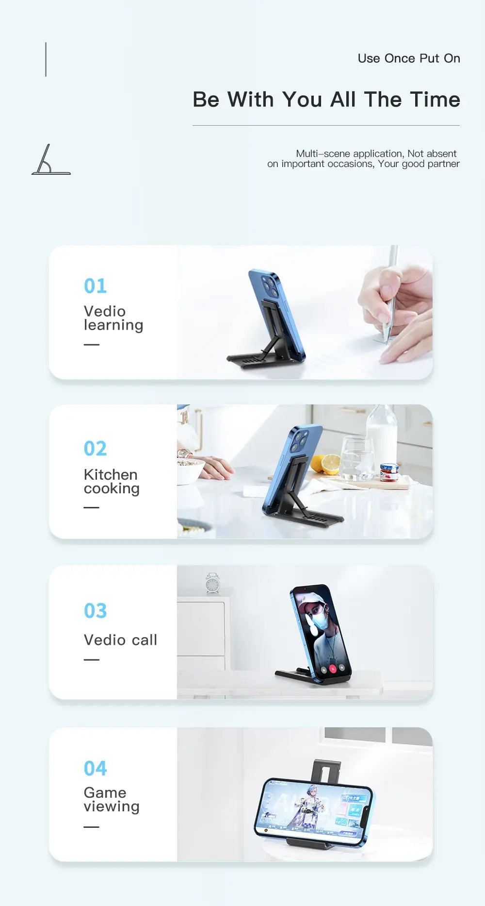 Essager Portable Desktop Holder Foldable Mini Moblie Phone Stand For iPhone 13 Pro Max iPad Xiaomi Desk Bracket Portable Stand