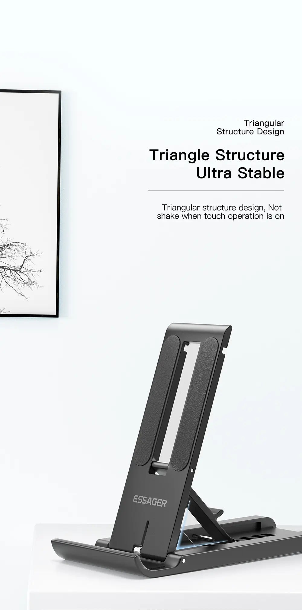 Essager Portable Desktop Holder Foldable Mini Moblie Phone Stand For iPhone 13 Pro Max iPad Xiaomi Desk Bracket Portable Stand