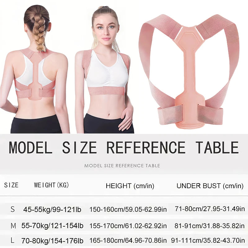 Invisibility Breathable Posture Corrector Belt Adjustable Rectify Posture Back Support Belt Back Neck Brace Posture Training