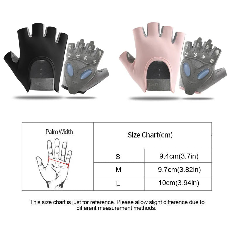 GTUBIKE 1 Pair Gym Body Building Training Fitness Gloves Sports Weight Lifting Exercise Slip-Resistant Gloves for Yoga Gloves