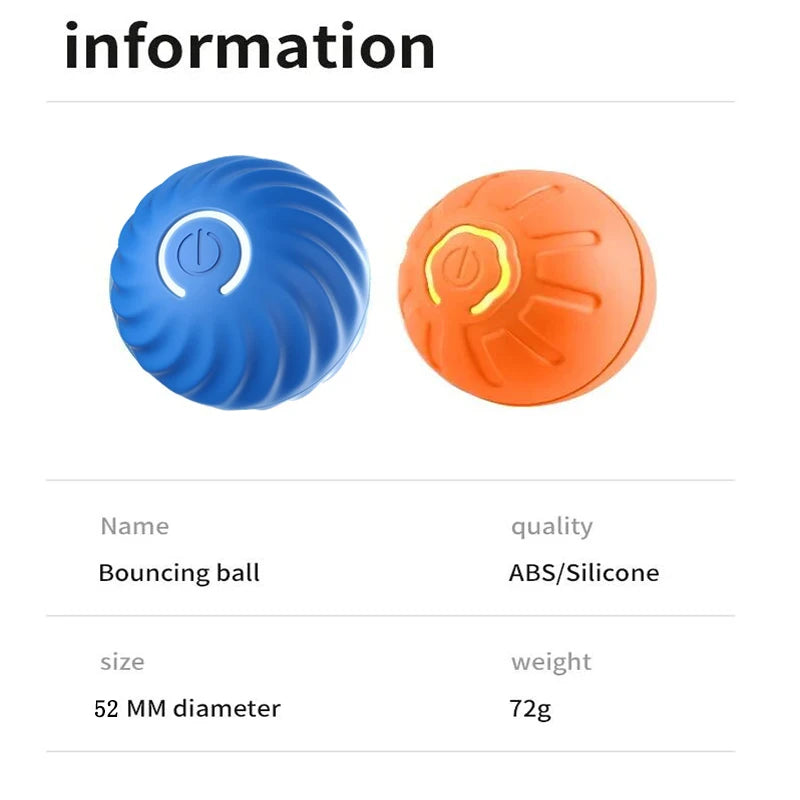 Smart Dog Toys Ball Electronic Interactive Pet Toy Moving Ball USB Automatic Moving Bouncing for Puppy Birthday gift Cat Product