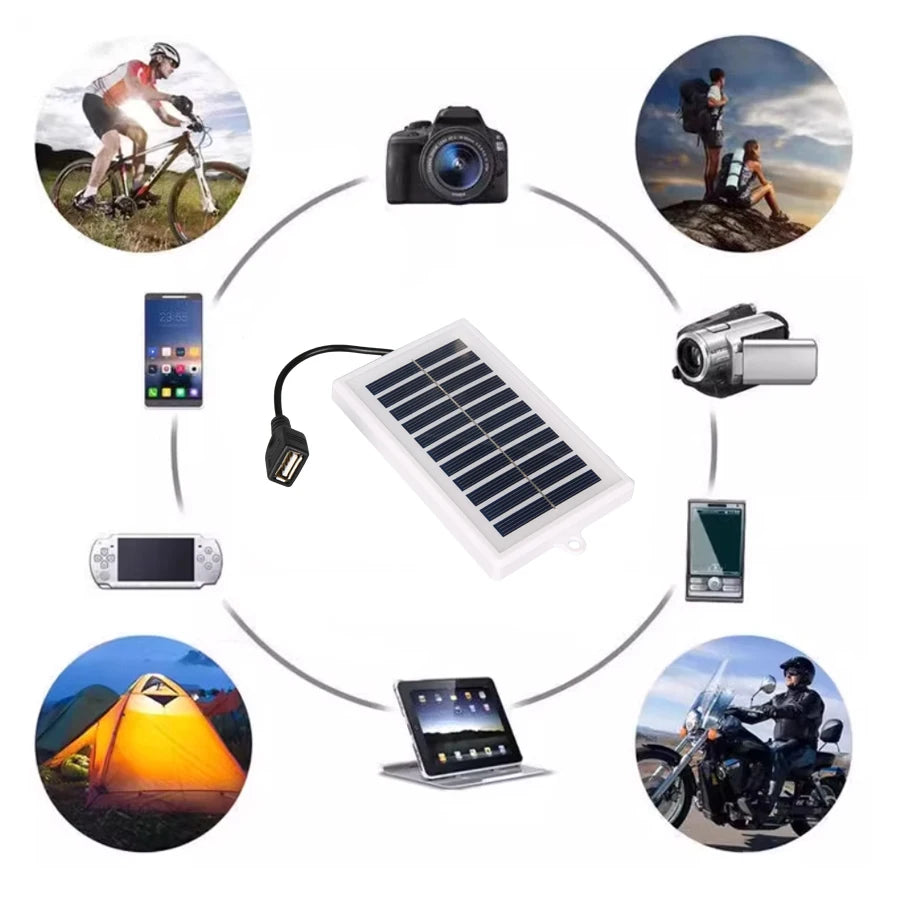 1/2PCS Portable Solar Charger Portable Solar Charger-USB Output for Outdoor Use -for Travel and Camping,Flashlight,Fan Charging